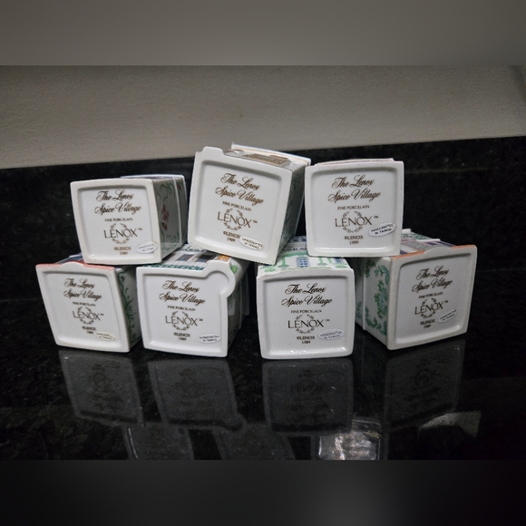 Lenox Spice Village 7 Piece Porcelain Jar Set, Collectible - Picture 4 of 13